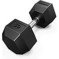 thumbnail image 1 of Synergee Rubber Encased Hex Dumbbells with Chrome Handle. All Purpose Weights for Strength & Conditioning Training. Available Size From 2.5 lbs to 50 lbs., 1 of 7