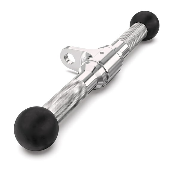 Synergee Straight Bar Cable Attachment 12”. Universal Attachment for Cable Machines. Pull Down / Press Down Accessory