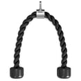 thumbnail image 1 of Synergee Tricep Rope Universal Cable Machine Attachment. Available in Single or Dual-Ended Rope with Rubber Stoppers for Pulldowns, Presses, Curls and Extensions., 1 of 6