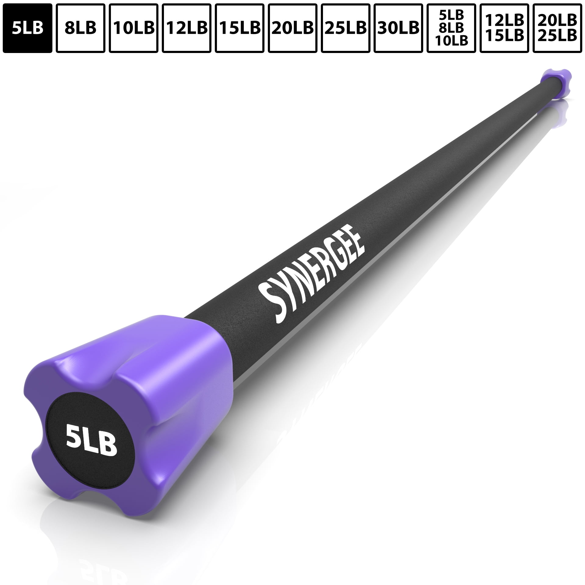 Yes4All 20lbs Weighted Workout Bar for Gym Lifting Squat Arm Exercise Strength Training Therapy Aerobics Yoga Walmart