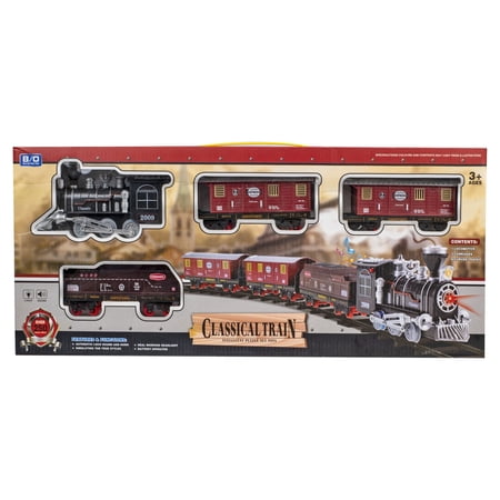 Synergistic Industrial Light & Sound 12-Piece Plastic Classic Train Set for Ages 3 and Up