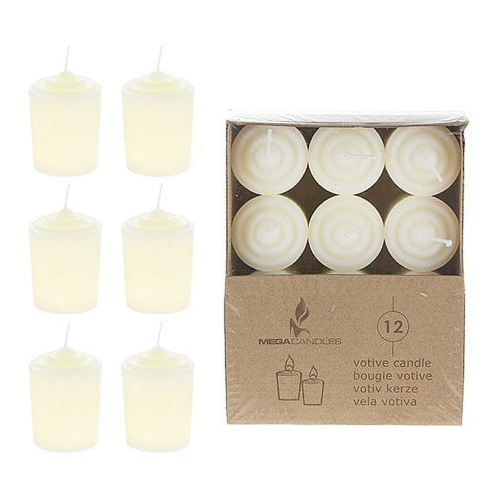 Ivory Paraffin Flameless Votive Candle Set of 12