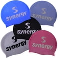 thumbnail image 1 of Synergy Silicone Swim Caps 3-Pack (Black/Blue/Silver BL 3-Pack), 1 of 6