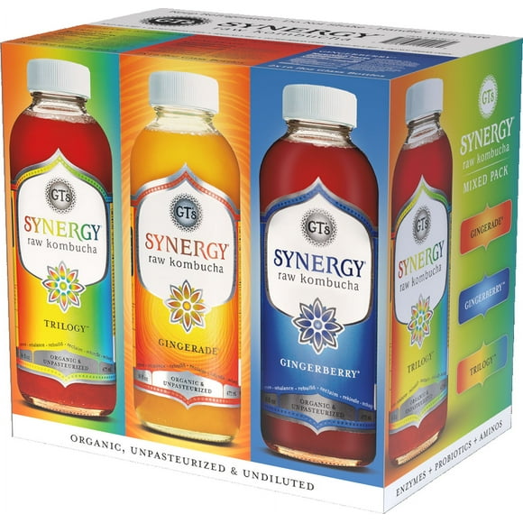 Synergy The Real Kombucha, Variety 6 Pack, 16 fl oz