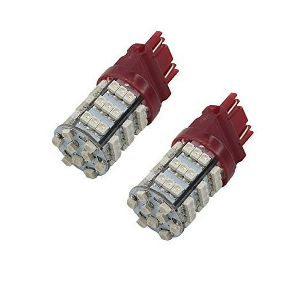 Syneticusa 3157 3528 Chip 54 SMD Red LED Automotive Bulb (Pack of 2)