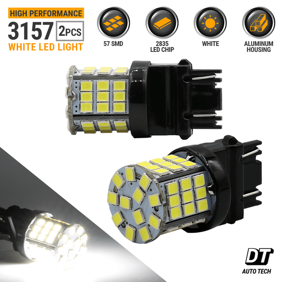 Syneticusa 3157 LED 6000K White DRL Reverse Brake Parking Hi Power Light Bulbs
