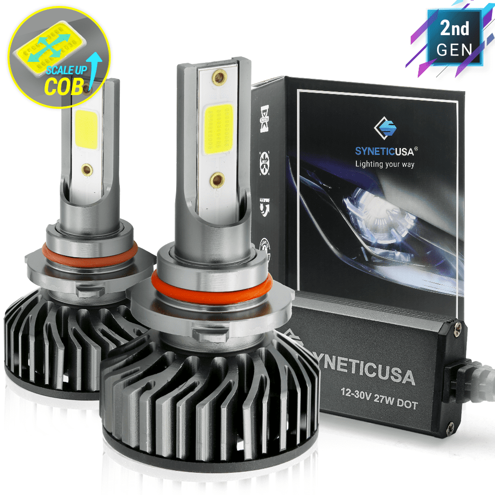 Syneticusa 9005 HB3 White LED Headlight Conversion Kit High/Low Beam Light Bulb 5000lm