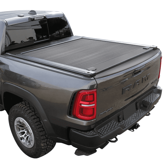 Syneticusa MR Series Retractable T-Slot Rails Hard Truck Bed Cover for 2009-2026 Ram 1500 5.7ft Bed