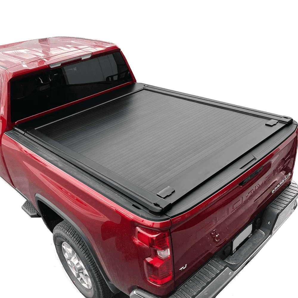 Syneticusa MR Series Retractable T-Slot Rails Hard Truck Bed Cover for 2020-2025 Silverado/Sierra 6'8" Bed