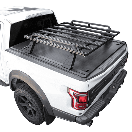 Syneticusa Aluminum Retractable Tonneau Cover+Crossbar for 2007-2024 Titan 5.5f Truck Bed