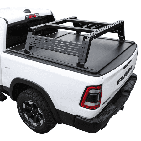 Syneticusa Automatic Retract Hard Pro Tonneau Cover+Rack kit for 2004-2024 F-150 5.6ft Bed