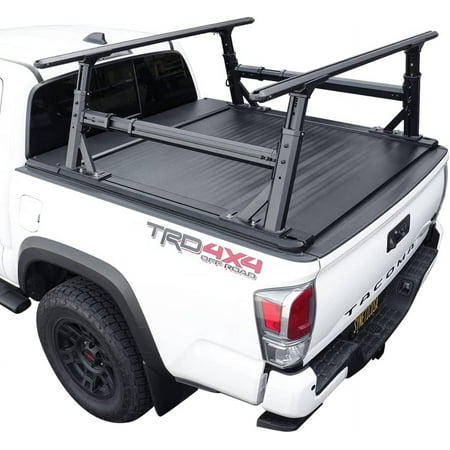 Syneticusa Automatic Retract Hard Pro Tonneau Cover+Rack kit for 2016-2024 Tacoma 5ft Bed