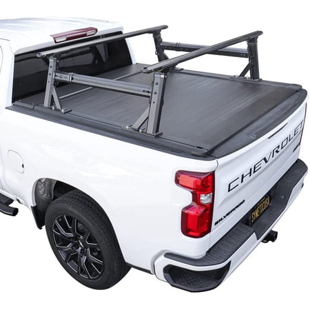 Syneticusa Automatic Retract Hard Tonneau Cover+Rack 2007-2024 Silverado/Sierra 5'8" Bed