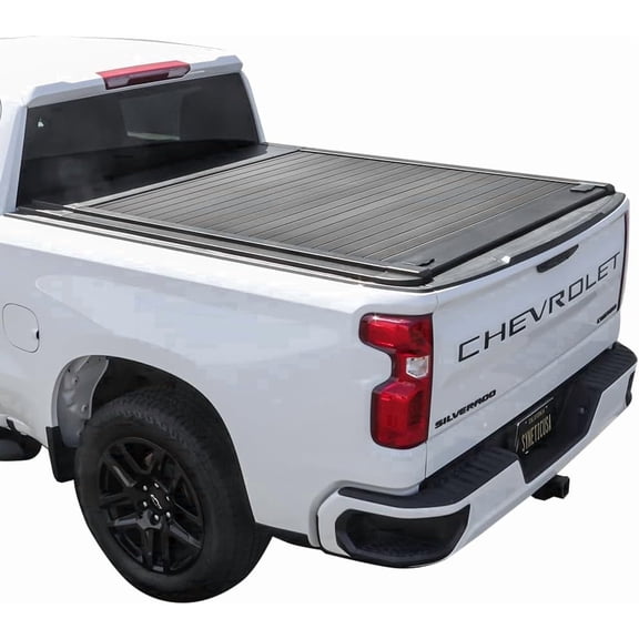 Syneticusa MB Retractable Hard Tonneau Cover 2007-2026 Silverado/Sierra 5’8” Truck Bed