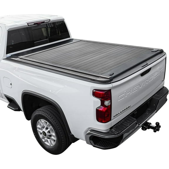Syneticusa MB Retractable Hard Tonneau Cover Fits 2020-2025 Silverado/Sierra 2500 HD/3500 HD 6'8" 82.2 in Truck Bed