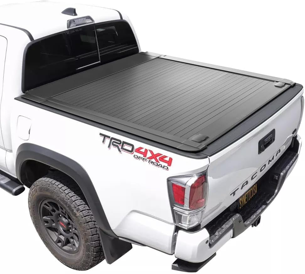 Syneticusa MB Aluminum Retractable Hard Tonneau Cover for 2016-2026 Tacoma 5' (60") Truck Bed