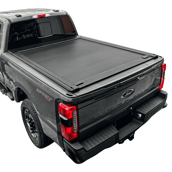 Syneticusa MR Retractable Hard Truck Bed Tonneau Cover Fits 2008-2025 Ford F-150 F-250/350 Super Duty 8'2"