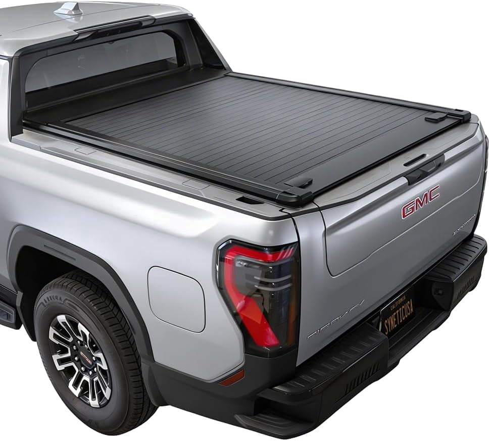 Syneticusa MR Retractable Truck Bed Cover for 2024-2027 Silverado Sierra EV Hard Tonneau Cover