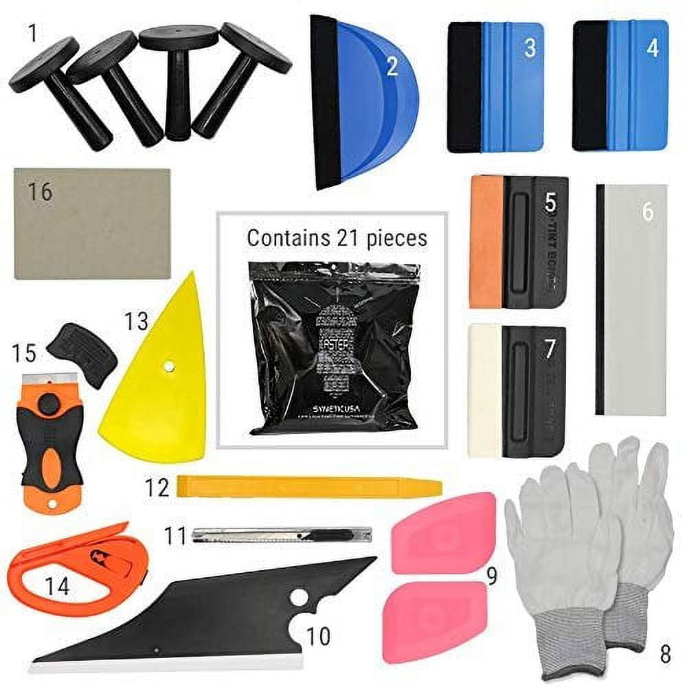 NEWISHTOOL Car Wrap Kit Heat Gun for Vinyl Wrap Application & Window Tint  Installation Vehicle Wrapping Tools, Includes Wrap Squeegee and Spare Felt