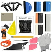 Syneticusa SUV/Truck/Car Window Tint Wrapping Vinyl Application Tools Squeegee Scraper Applicator Kits 21pcs kit