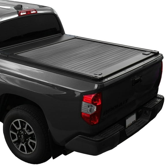 Syneticusa Stealth Black Retractable Hard Truck Bed Tonneau Cover T-Slot Rails Fits 2002-2025 Dodge Ram 1500 2500 3500 6'4" Premium Edition Aluminum Matte Black Waterproof
