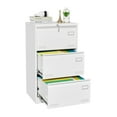 thumbnail image 1 of Syngar Metal Lateral File Cabinets with Lock, 3 Widened Drawer Large Filing Cabinet, Lockable Storage Cabinet for Legal/Letter/A4/F4 Size Home Office, White, 1 of 7