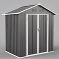 thumbnail image 1 of Syngar Outdoor Storage Shed with Lockable Doors, Dark Gray, 1 of 10