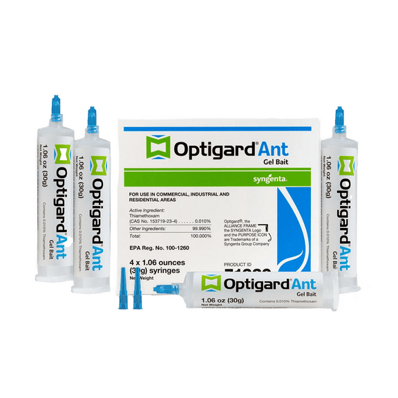 Optigard Ant Bait Gel Box - 4 Tubes w/ Plunger - 30g each tube