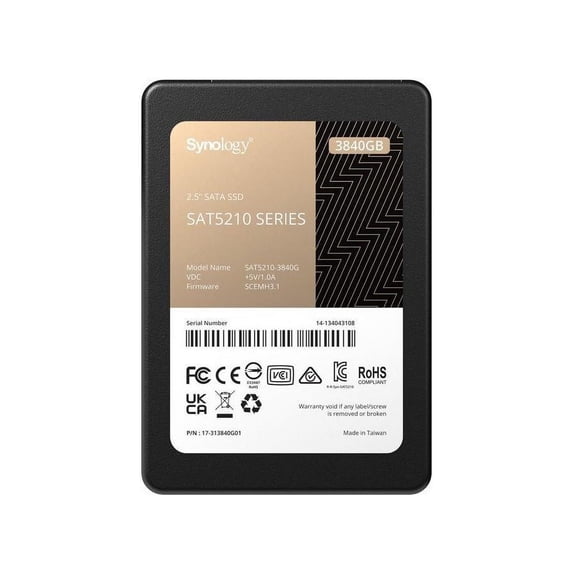 Synology 2.5" 3.84TB SATA III 3D NAND TLC SAT5210-3840G