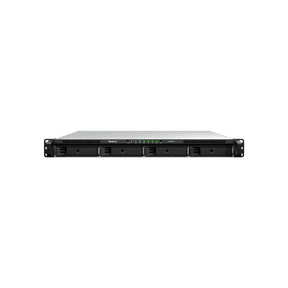 Synology 4bay NAS RackStation - AMD V1500B (2.2 GHz) - 2 Ram Slots - 4 Drive Bays - Gigabit Ethernet - USB 3.2 - 4x RJ-45 - RS826RP+