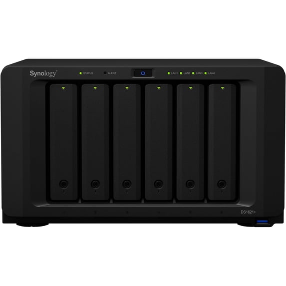 Synology DiskStation DS1621+ NAS Server for Business with Ryzen CPU, 32GB Memory, 1TB M.2 SSD, 24TB HDD, Synology DSM Operating System, iSCSI Target Ready
