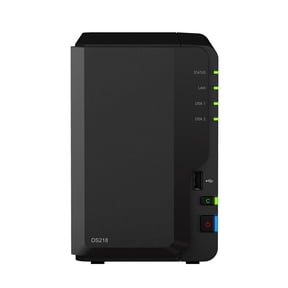 Synology DiskStation DS218 NAS Server with RTD1296 1.4GHz CPU, 2GB Memory, 4TB HDD Storage, 1 x 1GbE LAN Port, DSM Operating System