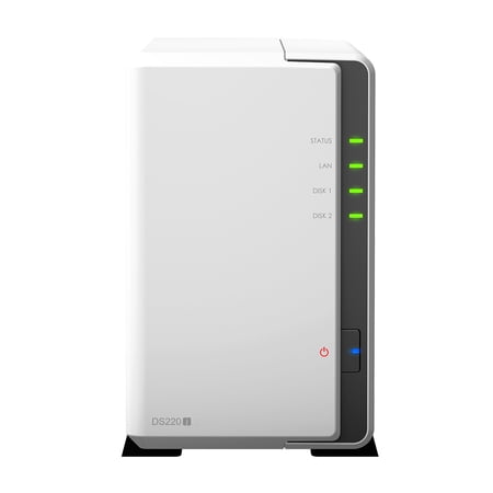Synology DiskStation DS220j NAS Server for Business with Quad Core CPU, 512MB Memory, 2TB SSD Storage, Synology DSM Operating System