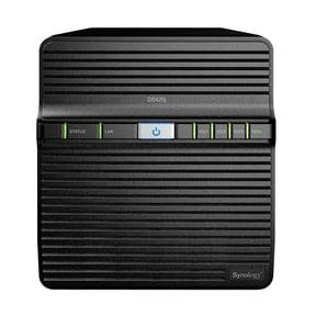Synology DiskStation DS420j NAS Server with 1.4GHz CPU, 1GB Memory, 4TB SSD Storage, 1 x 1GbE LAN Port, DSM Operating System