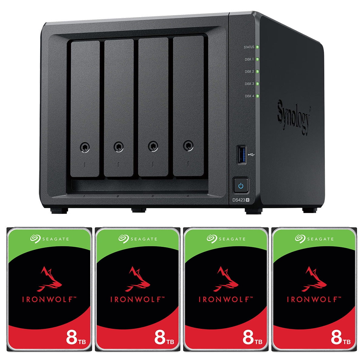 4tb Hard Drive Seagate Ironwolf Ssd Nas Synology Ds220 Synology