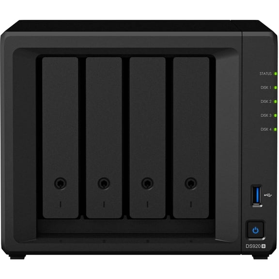 Synology DiskStation DS920+ NAS Server for Business with Celeron CPU, 8GB DDR4 Memory, 1TB M.2 SSD, 8TB SSD Storage, Synology DSM Operating System