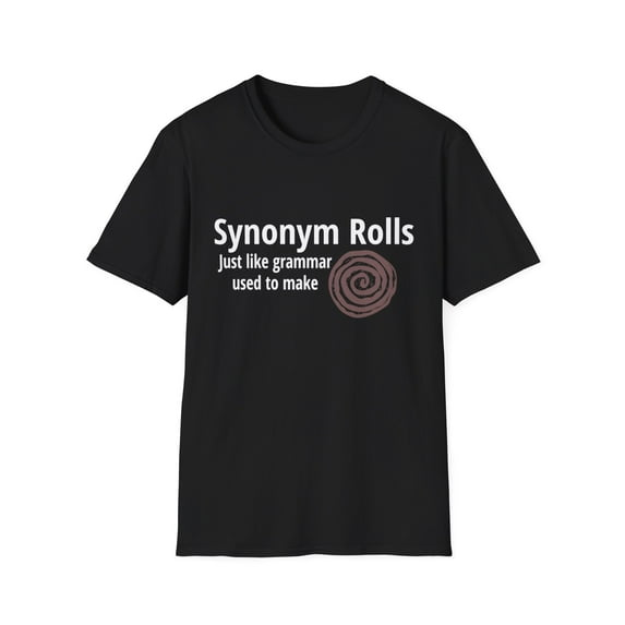 Synonym Cinnamon Roll Lover Grammar Novelty Graphic Tees