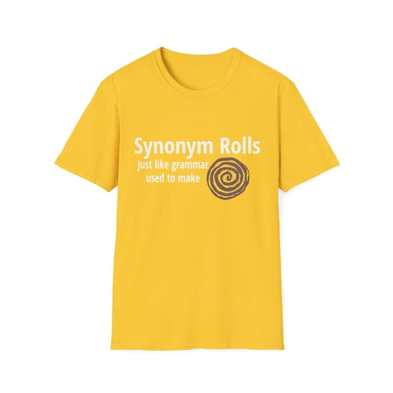 Synonym Cinnamon Roll Lover Grammar Novelty Graphic Tees