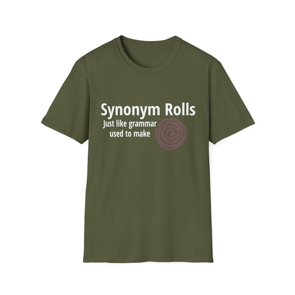 Synonym Cinnamon Roll Lover Grammar Novelty Graphic Tees