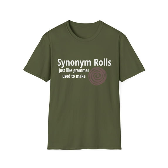 Synonym Cinnamon Roll Lover Grammar Novelty Graphic Tees