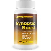 Synoptic Boost - Help Support Mental Focus, Clarity, Memory, Concentration, Mental Performance, and Natural Energy Levels - Cognitive Health Support - Nootropic Brain Booster Supplement - 30 Servings