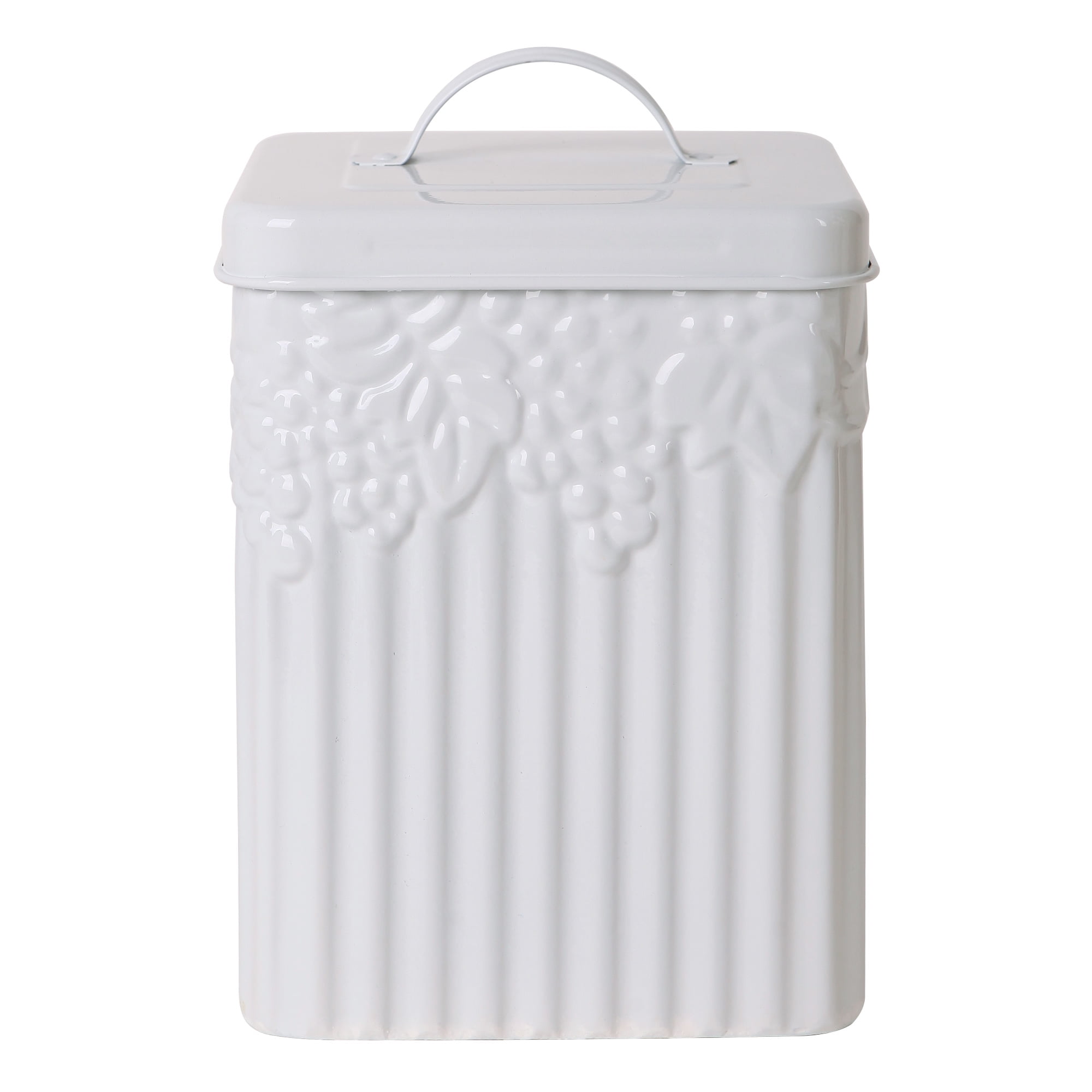 Synora Farmhouse Bread Box Vintage White Bread Storage Container Rustic