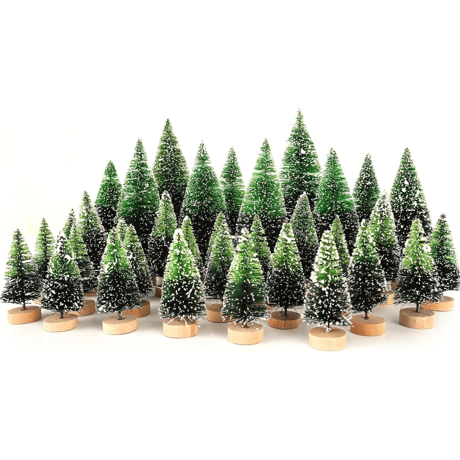 5 Mini Green Bottlebrush Trees - Set of 3 - Decorator's Warehouse