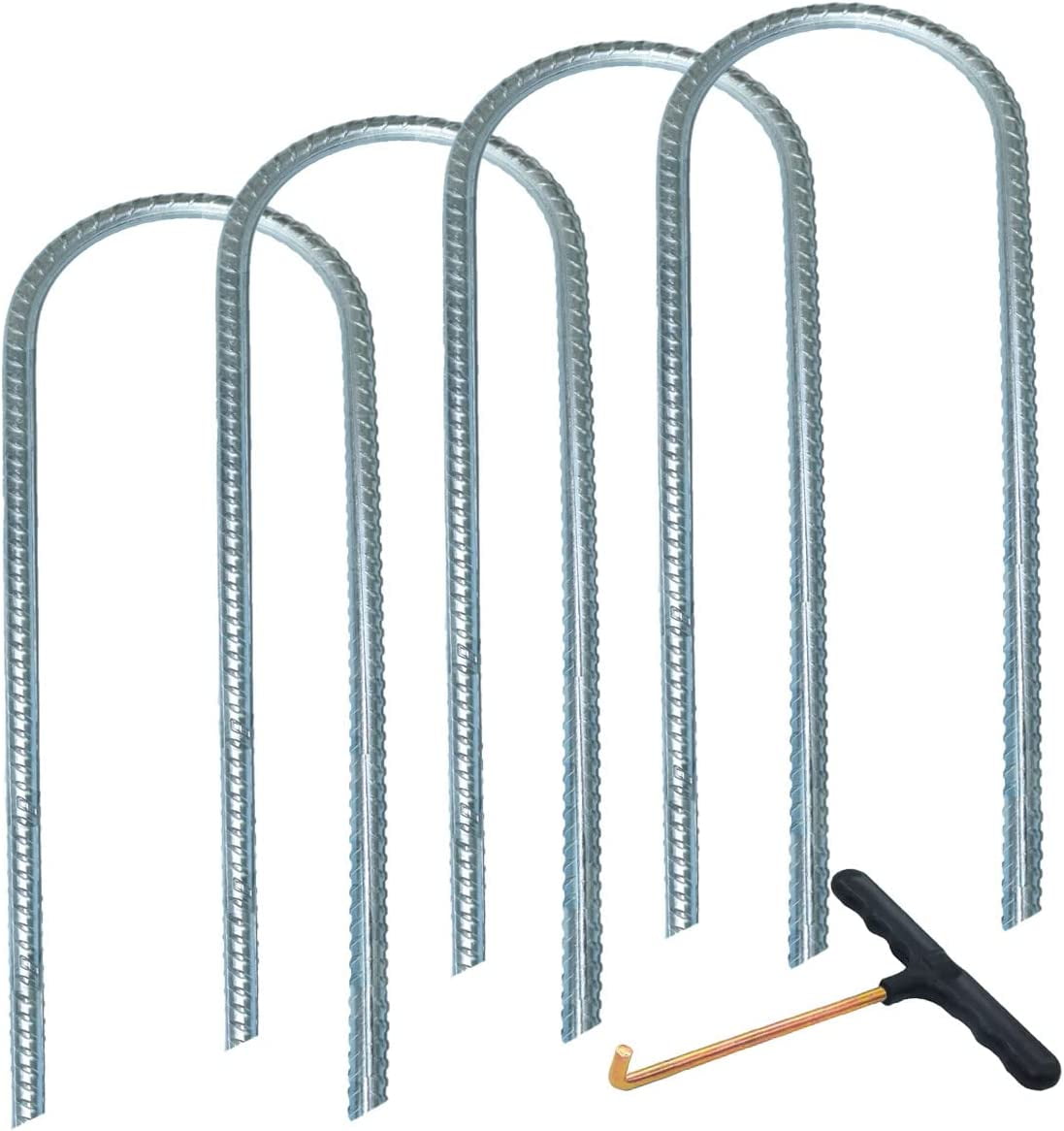 Synoratory Trampolines Stakes Anchors 4 PCS with THook Heavy Duty U