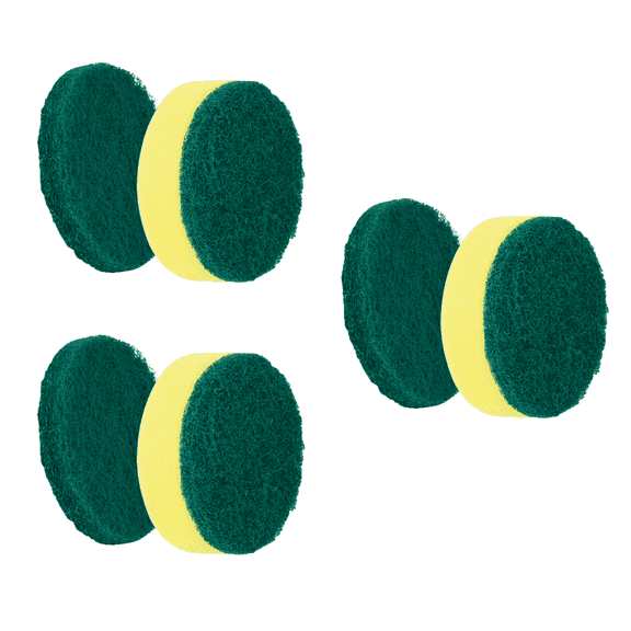Synoshi Sponge Brush Heads (6 Units) for Electric Spin Scrubber | Designed for Cleaning Smooth Surfaces