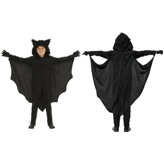 Synpos 3-9 Years Kids Halloween Outfit Kids Cosplay Cartoon Bat Jumpsuit Role Play Costumes Set.
