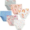 thumbnail image 1 of Synpos Girls Brief Underwear, Infant 100% Cotton Comfort Panties 6 Packs, Sizes 2- 7, 1 of 7