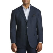 Synrgy by DXL Men's Big and Tall Men's Big & Tall Jacket-Relaxer Performance Melange Suit Jacket, Blue, 50 Regular