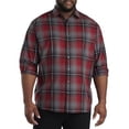 thumbnail image 1 of Synrgy by DXL Men's Big and Tall Large Plaid Sport Shirt Black-Red 3XL, 1 of 3