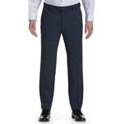 SYNRGY by DXL Men's Big and Tall Men's Big & Tall Performance Melange Flat-Front Suit Pants, Blue, 50W X 30L 50 x 30